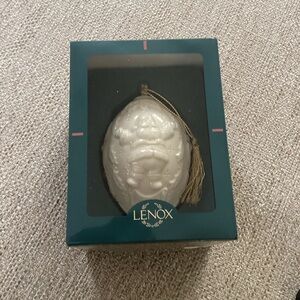 Vintage Lenox 1995 Annual Christmas Ornament Embossed Santa